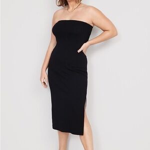 Old Navy Fitted Rib Knit Midi Dress